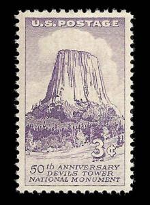 # 1084 MINT NEVER HINGED DEVIL'S TOWER     XF+