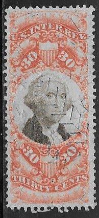 USA R140, 30c Washington Revenue, used, VF+