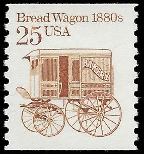 #2136 25c Bread Wagon 1880s  Coil Single 1986 Mint NH