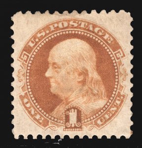 MOMEN: US STAMPS #123 RE-ISSUE MINT OG H VF/XF CAT. $525 LOT #79971*