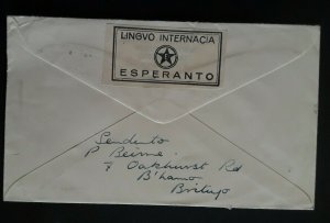 1948 Birmingham England To Stockholm Sweden Esperanto Cover