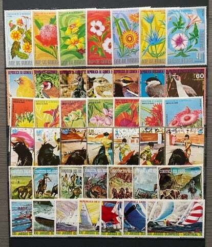 (XL) GUINEA EQUATORIAL : LOT WITH BEAUTIFUL TOPICAL STAMPS - MNH** VF
