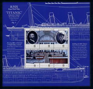 [93191] Nevis 2011 Ships Titanic Drawing Office Sheet MNH