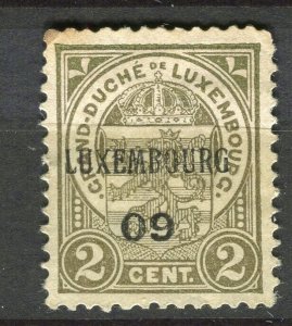 LUXEMBOURG; 1909 early Pre-Cancel used 2c. value