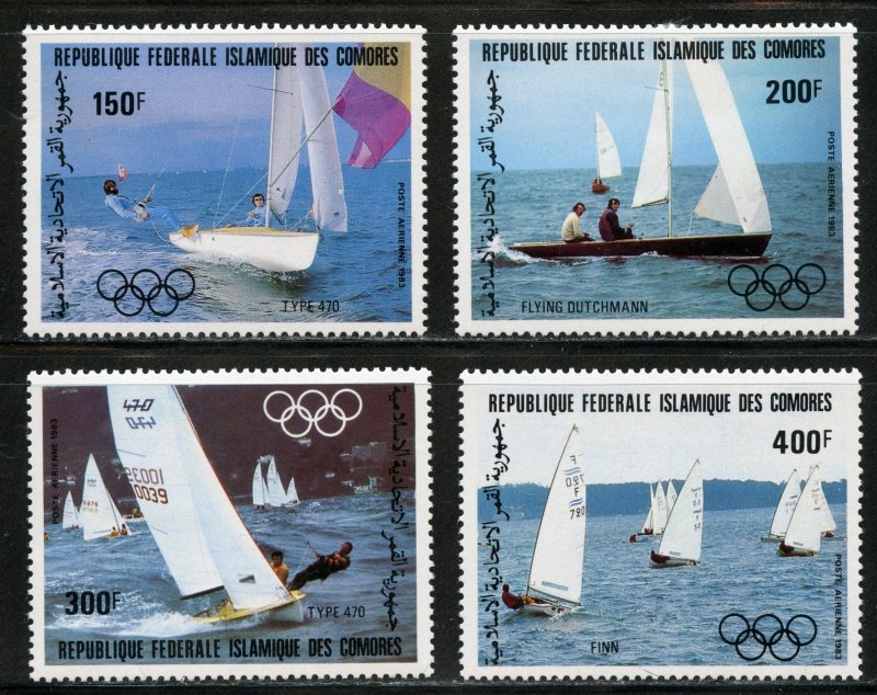 Comoro Islands Scott C127-C130 Unused LHOG -1983 Pre-Olympic Sailing- SCV $11.75