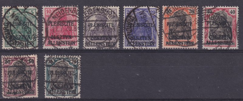 Allenstein 1920 'Plebiscite' Issue; #1-#14 (Not including #4) (21 pcs)