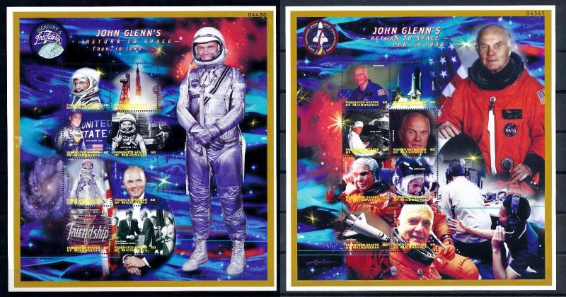 [56931] Micronesia 1998 Space travel John Glenn MNH Sheet