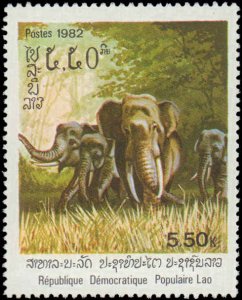 Laos #355-360, Complete Set(6), 1982, Animals, Never Hinged