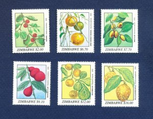 ZIMBABWE - scott 870-875 - FVF MNH - Fruit  - 2000