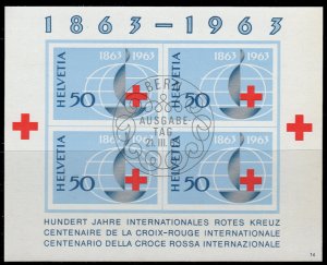 SWITZERLAND Sc. 428 Red Cross 1963 Souvenir Sheet canceled NH VF