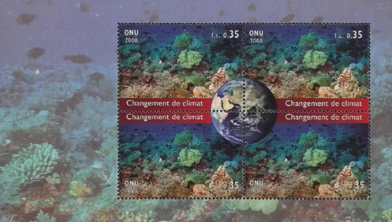 UN Geneva stamps 2008 ☀  Climate Change Shell Desert  booklet ☀ MNH **