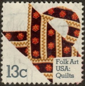 United States 1745 - Used - 13c Folk Art / Quilts (1978)