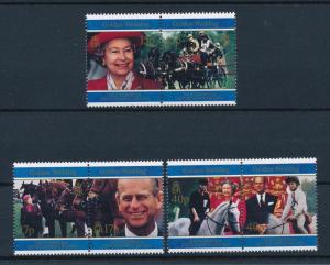 [57712] South Georgia 1997 Horse Royalty Three pairs MNH