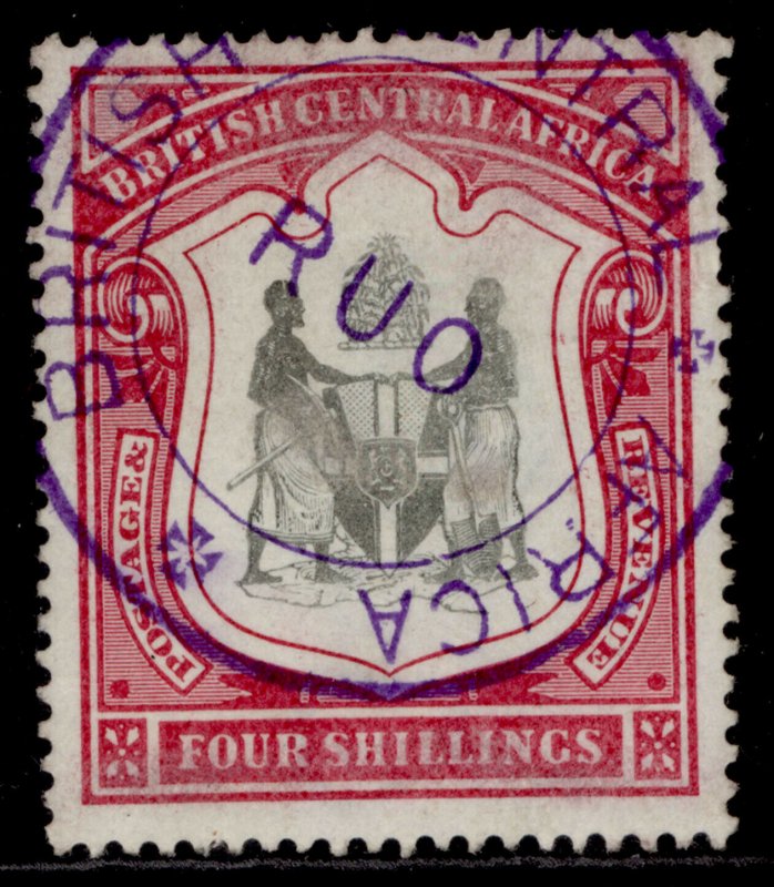 NYASALAND - BCA QV SG50, 4s black & carmine, USED.