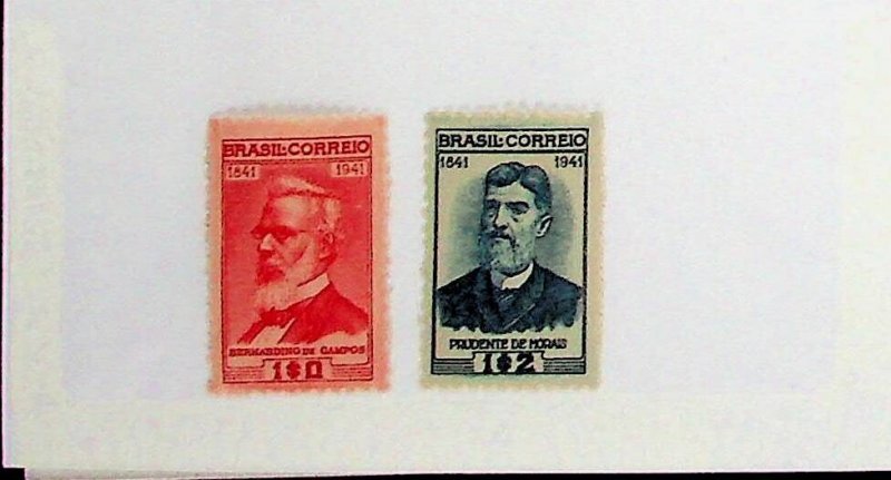 BRAZIL Sc 533-34 LH ISSUE OF 1942 - FAMOUS PEOPLE - (JA25)