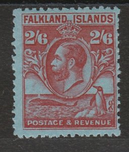 FALKLAND ISLANDS 1929 KGV WHALE AND PENGUIN 2/6