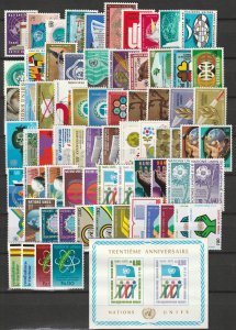 United Nations  Geneva  MNH Collection  Sc#1-72  1961-1977