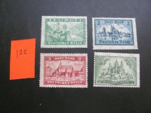 Germany 1924-25 MNH 2 SIGNED SC 337-339,350 SET F/VF 360 EUROS (122)