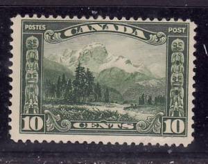 Canada-Sc#155-unused hinged 10c green KGV-Mount Hurd, BC-1928-