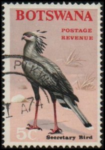 Botswana 23 - Used - 5c Secretary Bird (1967) (cv $0.50) +