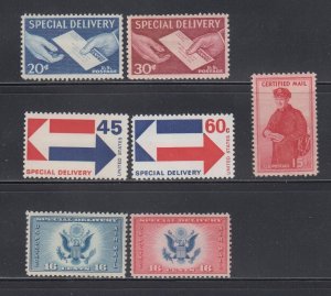 USA, E20, E21, E22, E23, CE1-2, FA1,MNH, VF, SPECIAL DELIVERY 