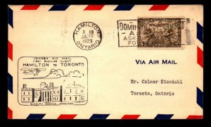 Canada 1929 FFC Hamilton to Toronto - L7946