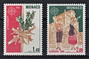 MONACO 1981 - EUROPA stamps,  folklor/complete set MNH