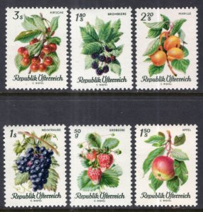 Austria 778-783 Fruit MNH VF