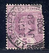 Straits Settlement Scott # 113, used