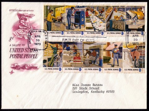 US Scott #1498b FDC Tagging Omitted ErrorNo Phosphor Band/All Stamps CV $250