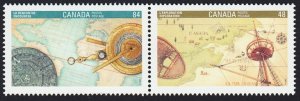 HISTORY MONTREAL PHILATELIC EXHIBITION = Canada 1992 #1407a MNH Se-tenant Pair