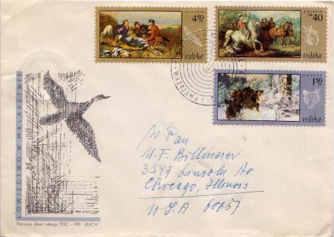 Poland, First Day Cover, Art, Horses