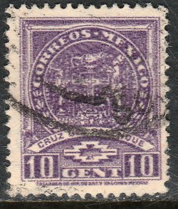 MEXICO 788, 10c 1934 Definitive Palenque cross. Used. F-VF. (763)