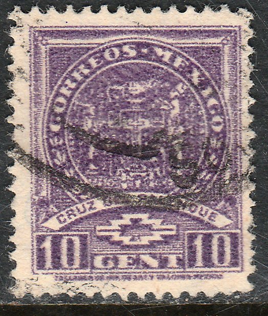 MEXICO 788, 10c 1934 Definitive Palenque cross. Used. F-VF. (763)