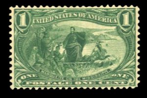 United States, 1898 Trans-Mississippi Issue #285 Cat$75, 1898 1c dark yellow ...