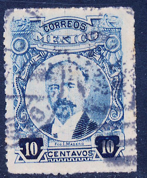 MEXICO 614a, 10cents ROULETTED, USED. (349)