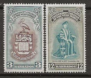 Nickel Auction. Barbados 228-229 nh [ca05]