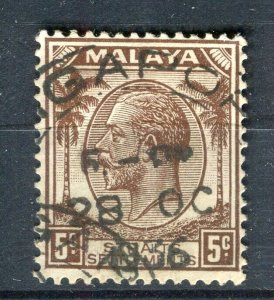 MALAYA; 1930s early GV portrait issue fine used 5c. value