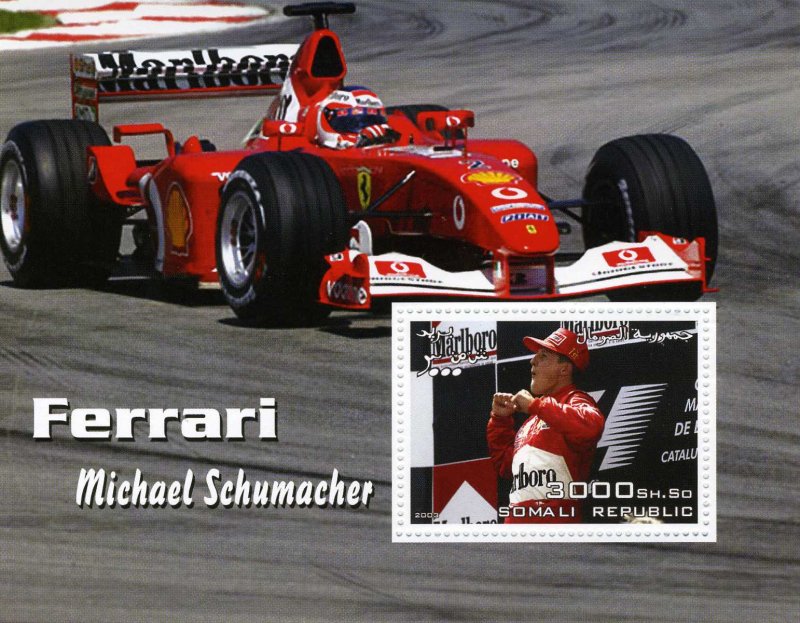 Somalia 2003 FERRARI Michael Schumacher s/s Perforated Mint (NH)