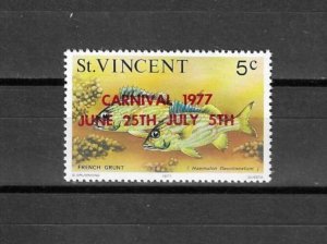 ST VINCENT 1977 SG 531c Red Opt MNH Cat £25