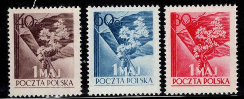 Poland Scott  617-619 MH* stamp set