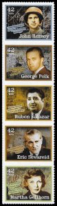 PCBstamps  US #4248/4252a Strip $2.10(5x42c)American Journalist, MNH, (16)