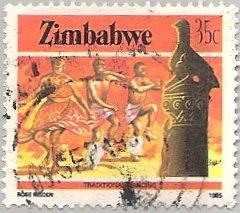 Zimbabwe 509 (used) 35c traditional dancing (1985)