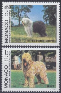 1982 Monaco 1533-1534 Dogs 6,50 €