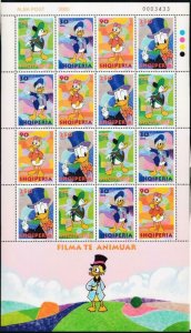 DISNEY ALBANIA 2670 MINT NH SHEET OF 16