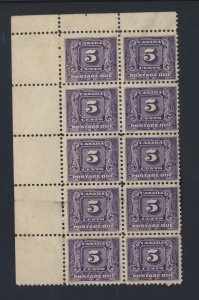 10x Canada Postage Due Stamps #J9 -5c with margin M GD F/VF GV= $200.00
