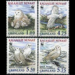 GREENLAND 1999 - Scott# 344-7 WWF-Owls Set of 4 NH