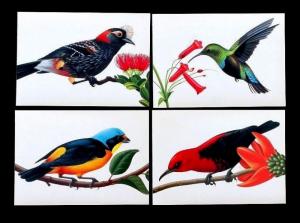 US Stamp SC# UX293 - UX296 Tropical Birds Postal Card set/4 -MInt 1998