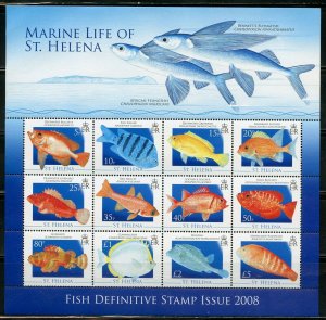 ST. HELENA MARINE LIFE  SCOTT #963a SHEET MINT NH 