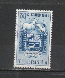 Venezuela  Scott#  C512  Used  (1954 Arms of Apure)